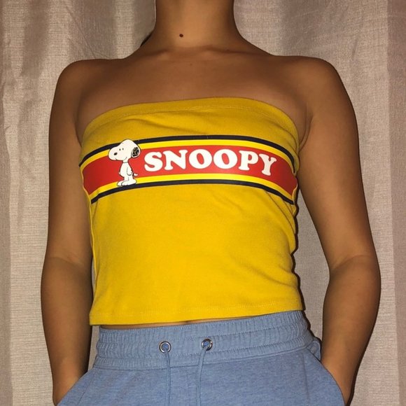 NWT Forever 21 Peanuts Snoopy Bandeau Top - Picture 2 of 4